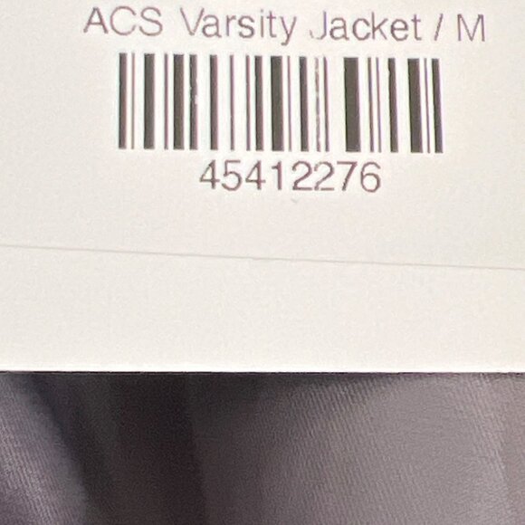 THE GREII ACS Varsity Jacket Letter C Gray/Black/White Sz M NWT - Picture 6 of 7